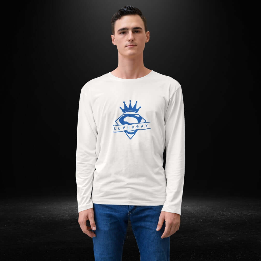 Super Gay White Long Sleeve Tee