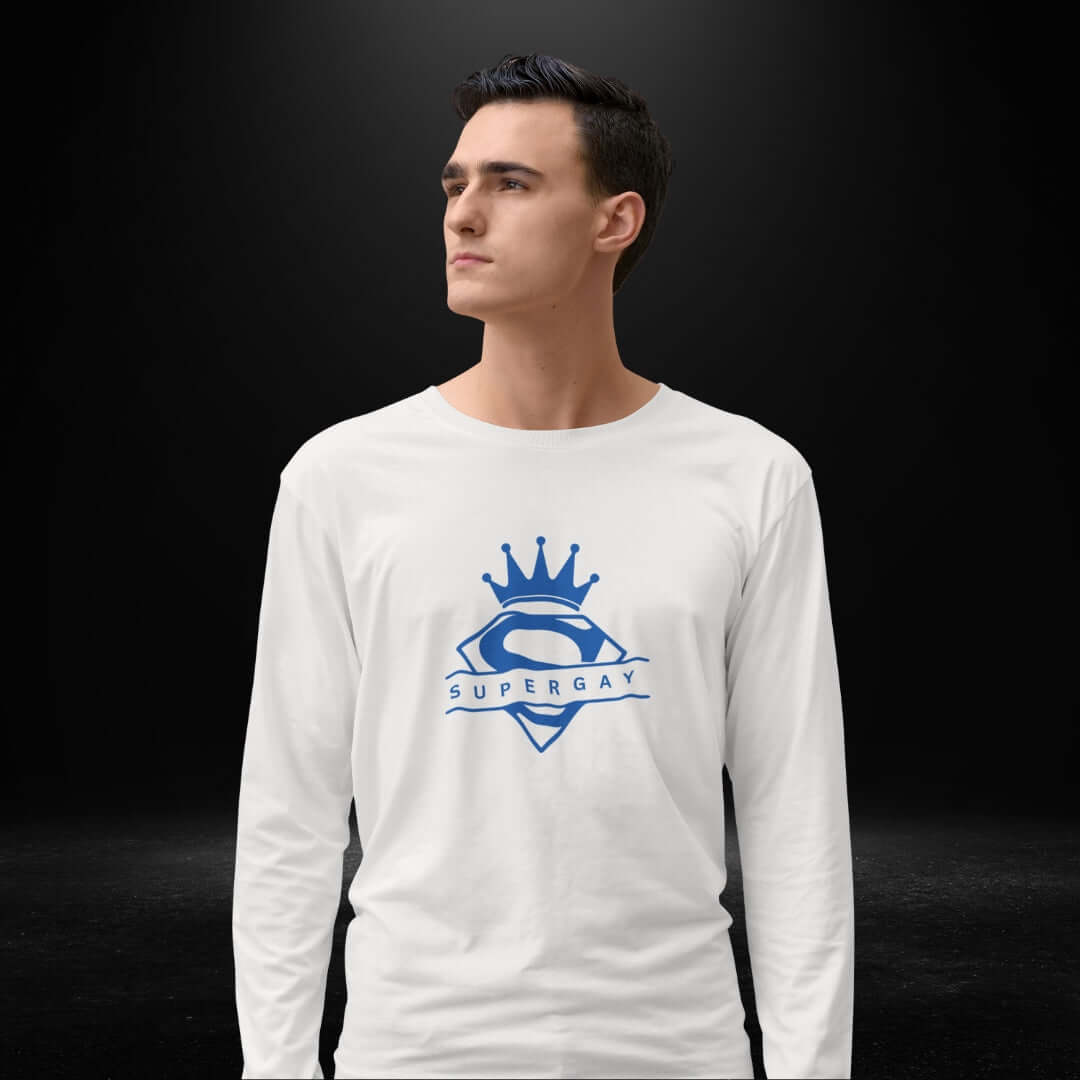 Super Gay White Long Sleeve Tee