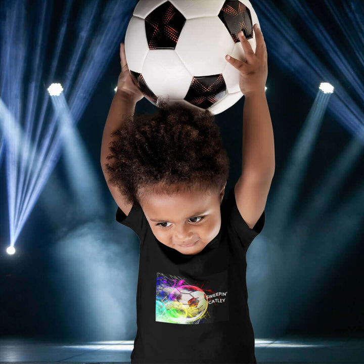 Matildas Kids Black Tee - Sweepin Catley - Bite Me Now