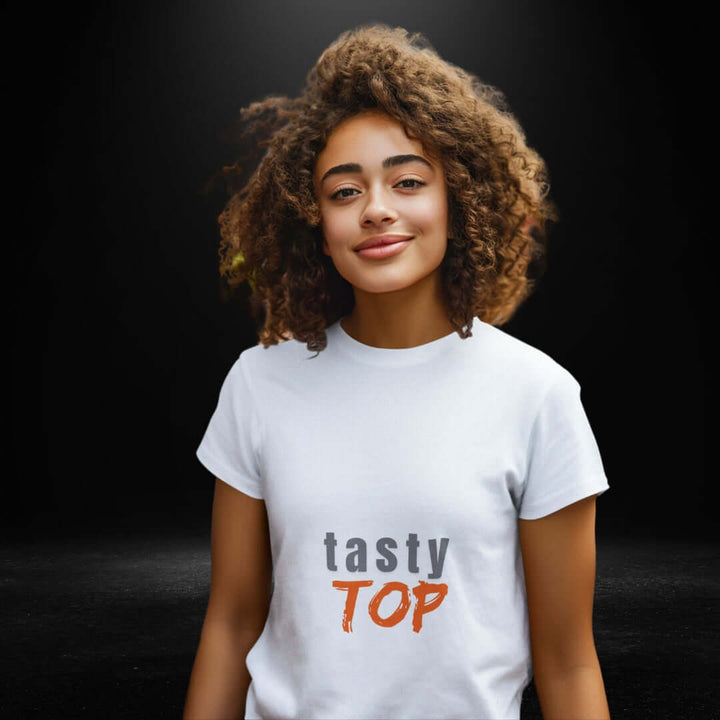 Tasty Top White Tee - Bite Me Now
