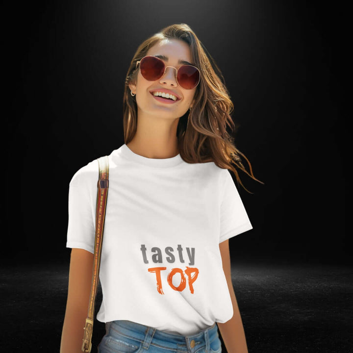 Tasty Top White Tee - Bite Me Now
