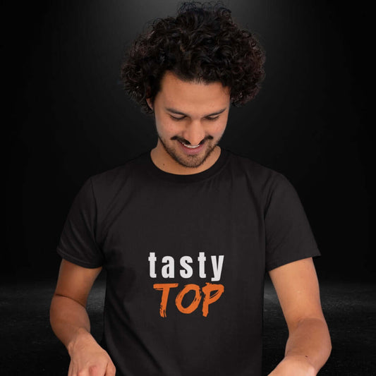 Tasty Top Black Tee - Bite Me Now