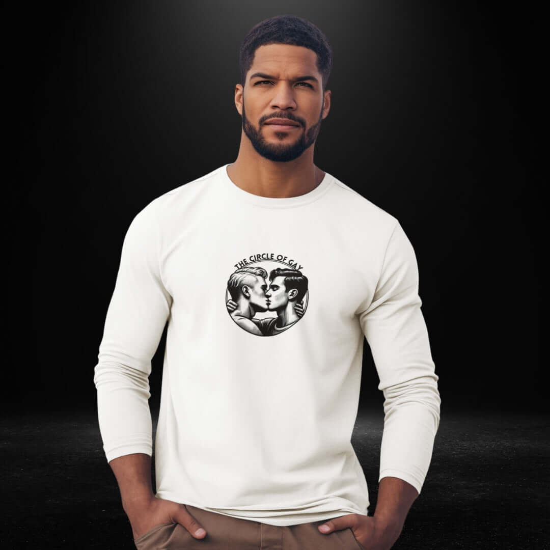 The Circle Of Gay White Long Sleeve Tee