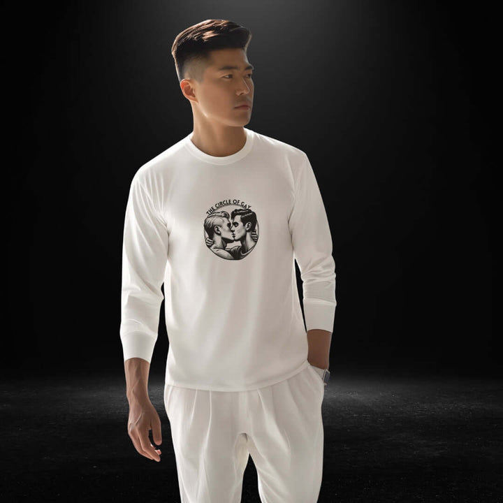 The Circle Of Gay White Long Sleeve Tee