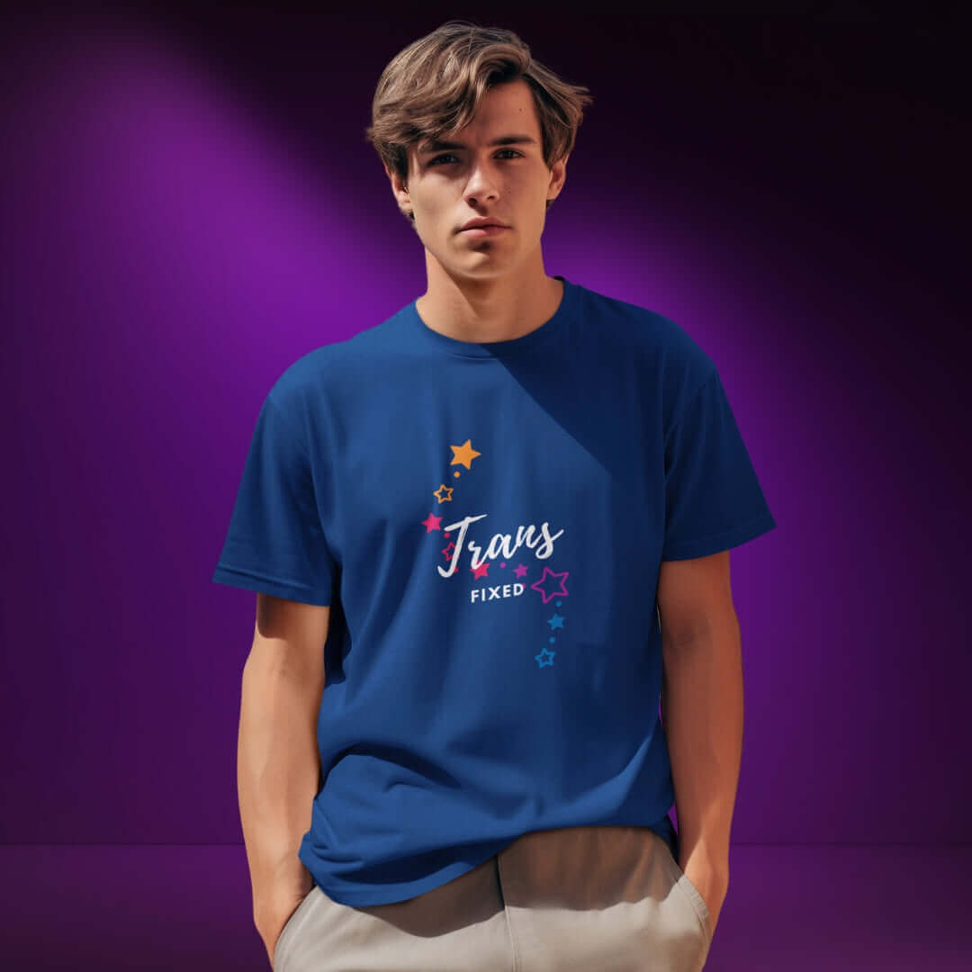 Trans Fixed Blue Tee - Bite Me Now