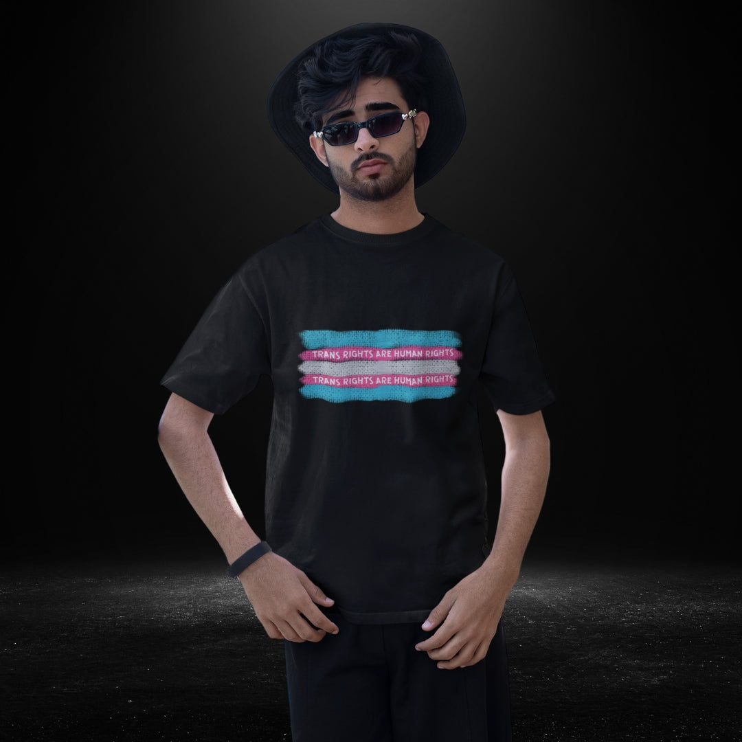 Trans Rights Are Human Rights Black Tee