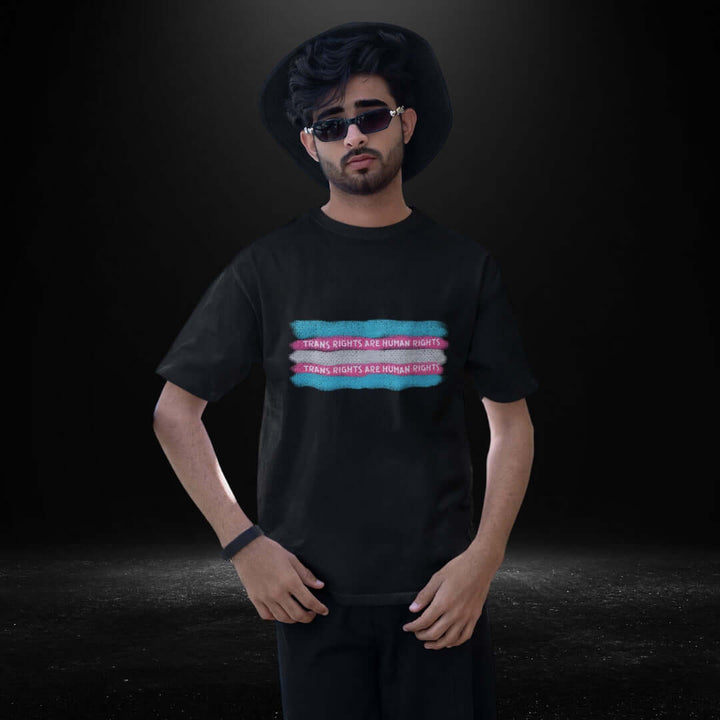 Trans Rights Are Human Rights Black Tee