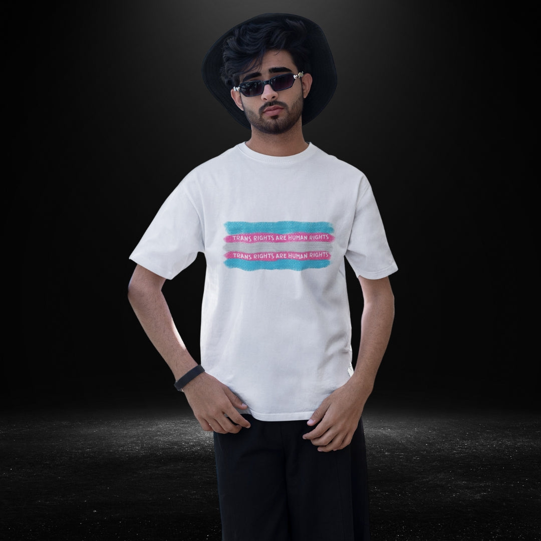 Trans Rights Are Human Rights White Tee