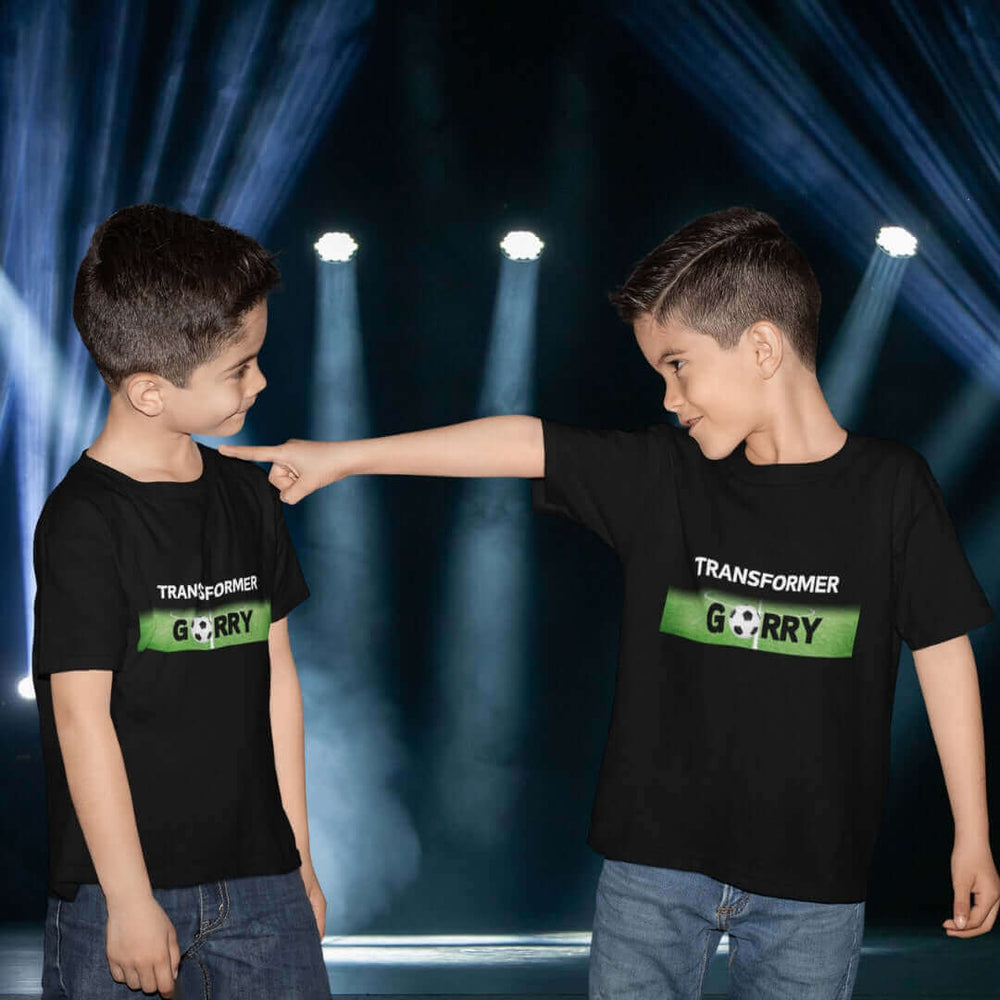 Matildas Kids Black Tee - Transformer Gorry - Bite Me Now