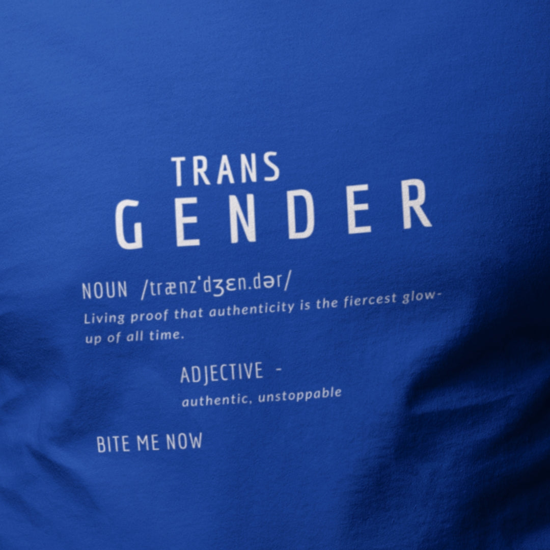 Transgender Definitions Blue Tee
