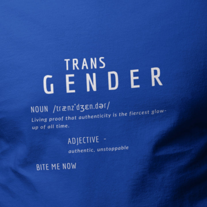 Transgender Definitions Blue Tee