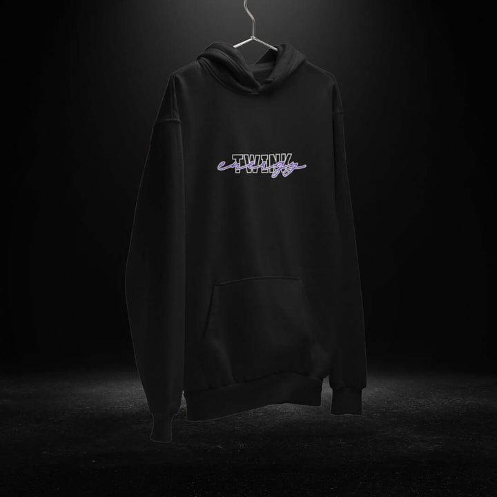 Twink Energy Black Hoodie (purple print)