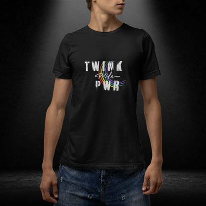 Twink Pride PWR Black Tee - Bite Me Now 