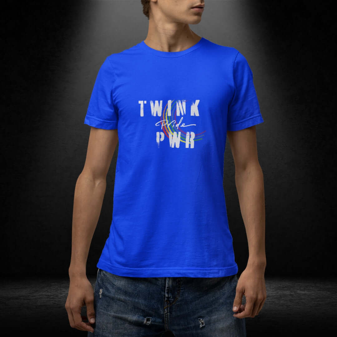 Twink Pride PWR Blue Tee - Bite Me Now 