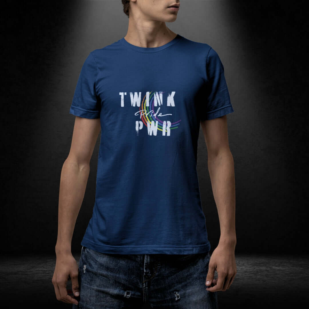 Twink Pride PWR Navy Tee - Bite Me Now 