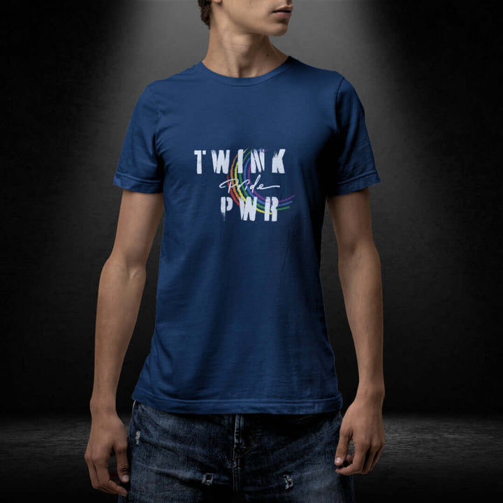 Twink Pride PWR Navy Tee - Bite Me Now 