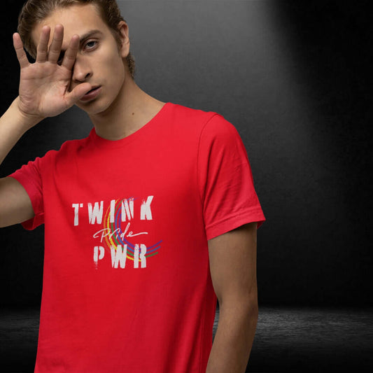 Twink Pride PWR Red Tee - Bite Me Now 