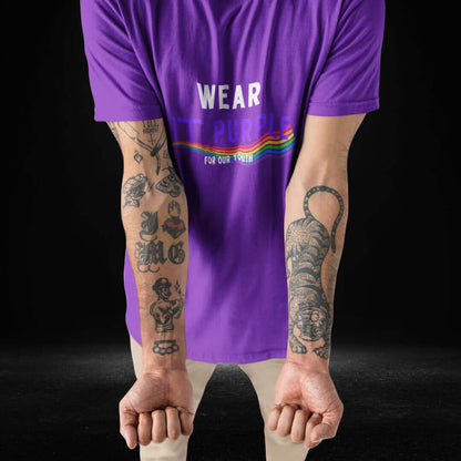 Wear It Purple For Our Youth Tee - Male - Bite Me Now