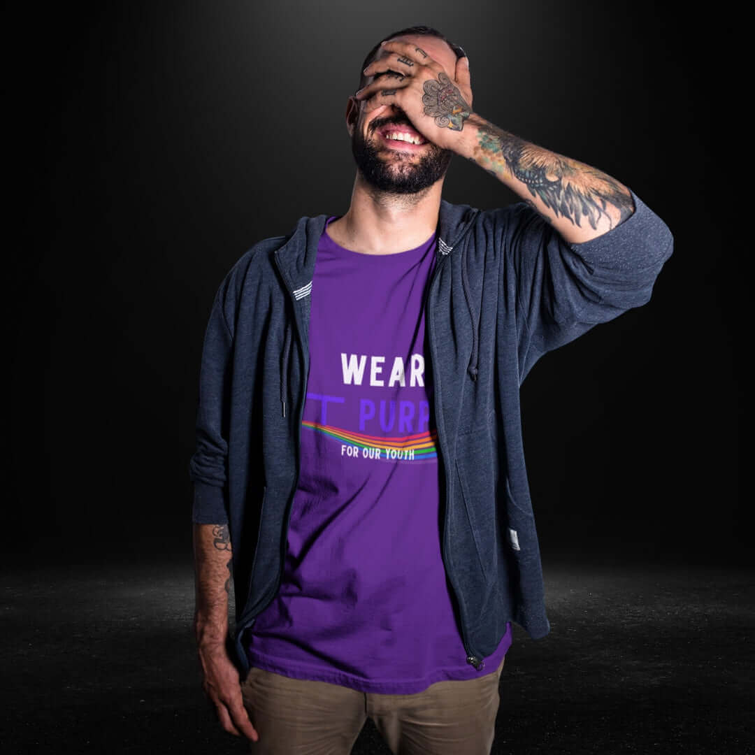 Wear It Purple For Our Youth Tee - Male - Bite Me Now