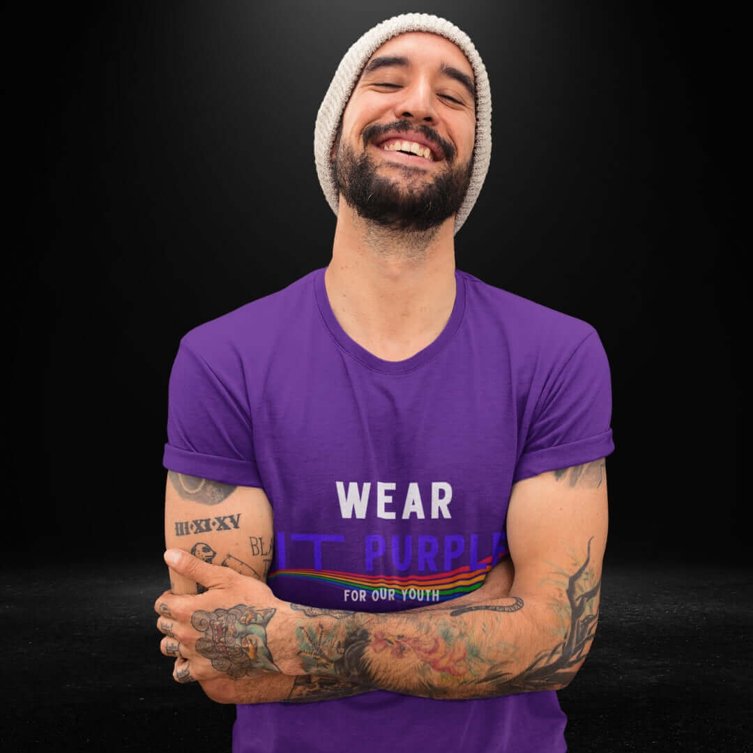 Wear It Purple For Our Youth Tee - Male - Bite Me Now