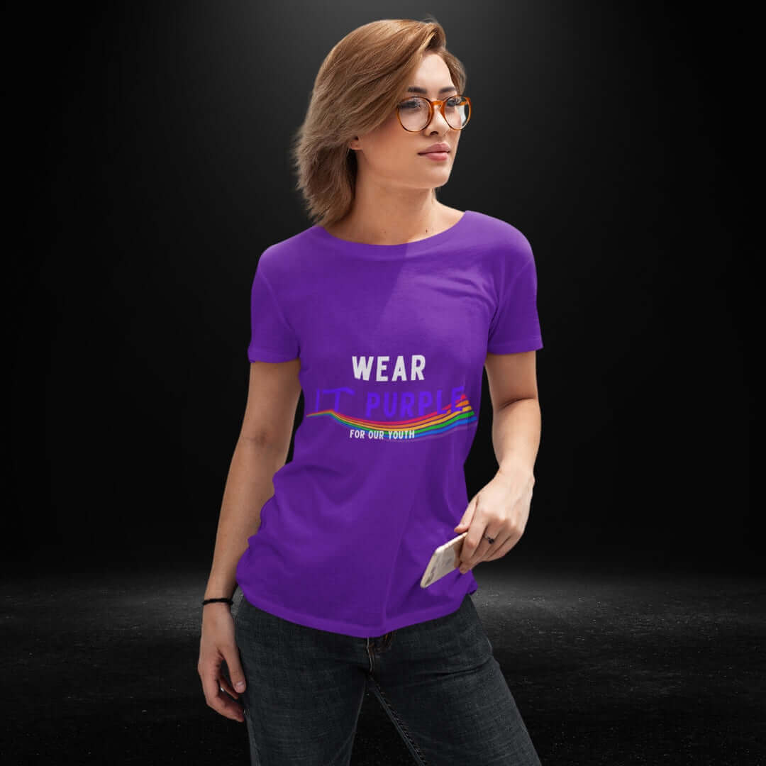 Wear It Purple For Our Youth Tee - Woman - Bite Me Now