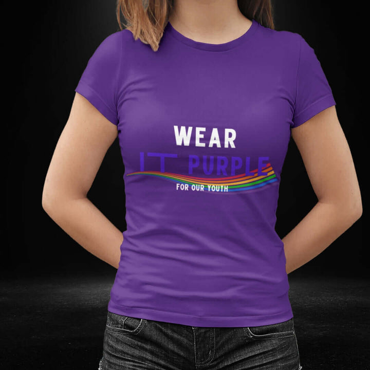 Wear It Purple For Our Youth Tee - Woman - Bite Me Now