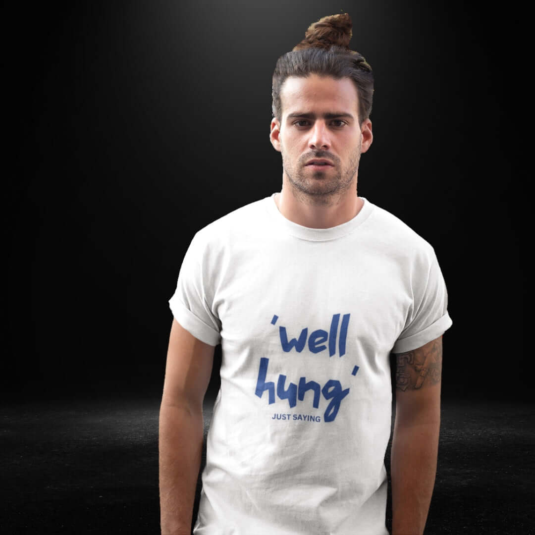 Well Hung White Tee - Bite Me Now