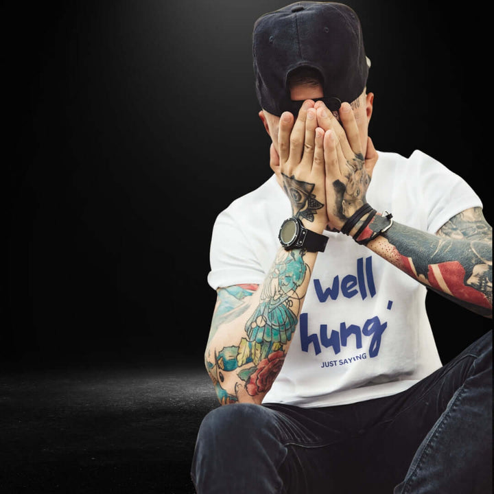 Well Hung White Tee - Bite Me Now