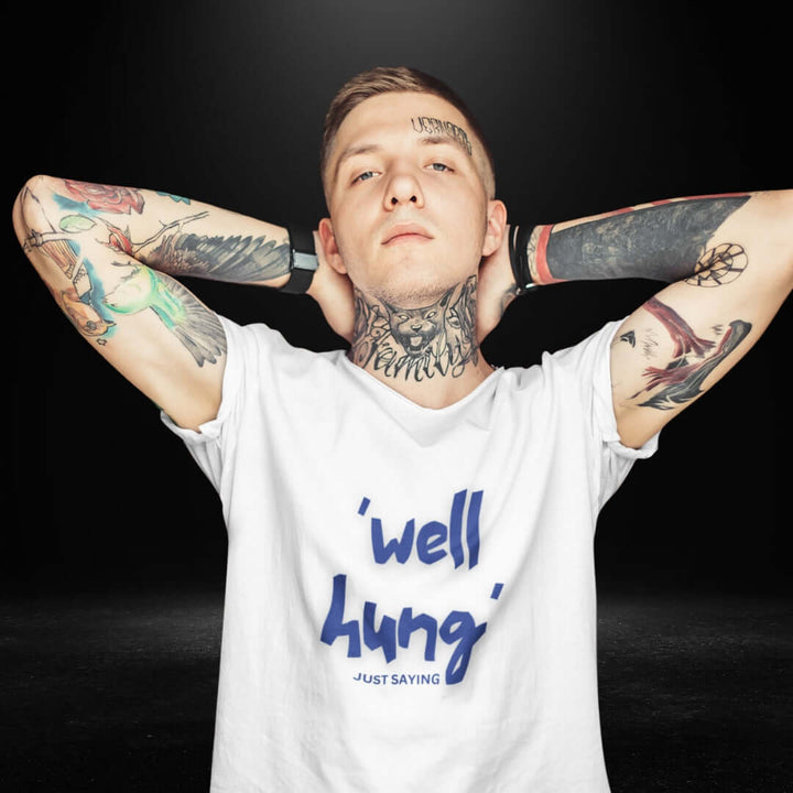 Well Hung White Tee - Bite Me Now