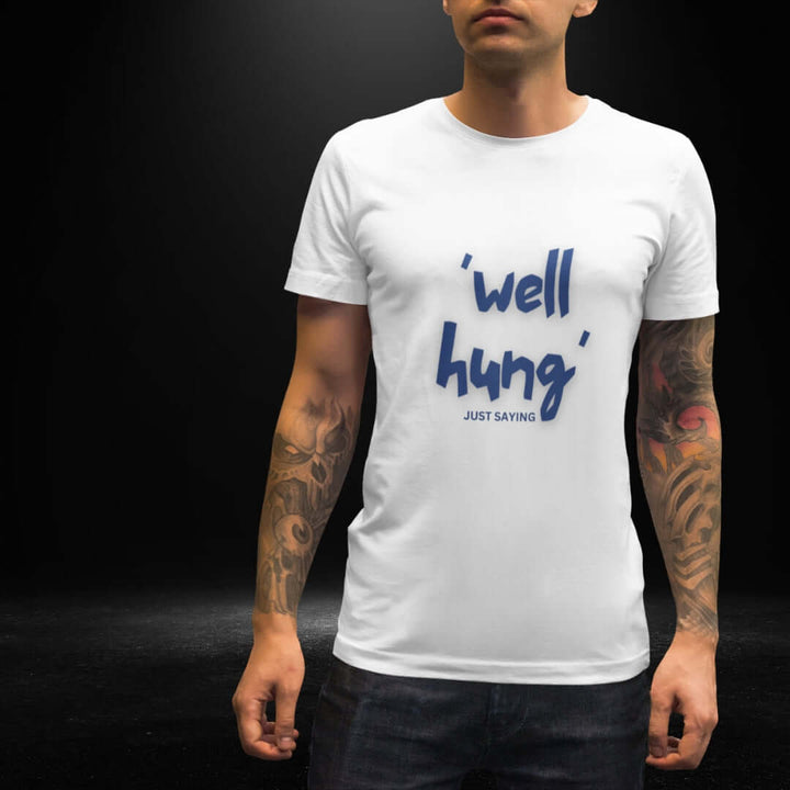 Well Hung White Tee - Bite Me Now
