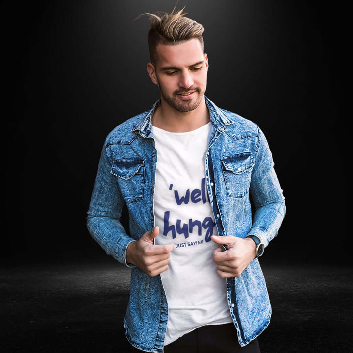 Well Hung White Tee - Bite Me Now