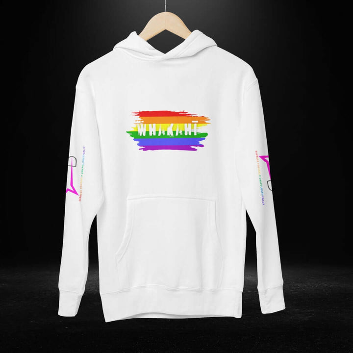 Whakahī (Maori) Pride White Hoodie