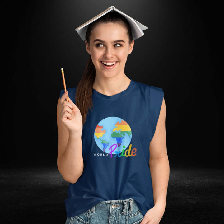 World Pride Navy Tank - Bite Me Now