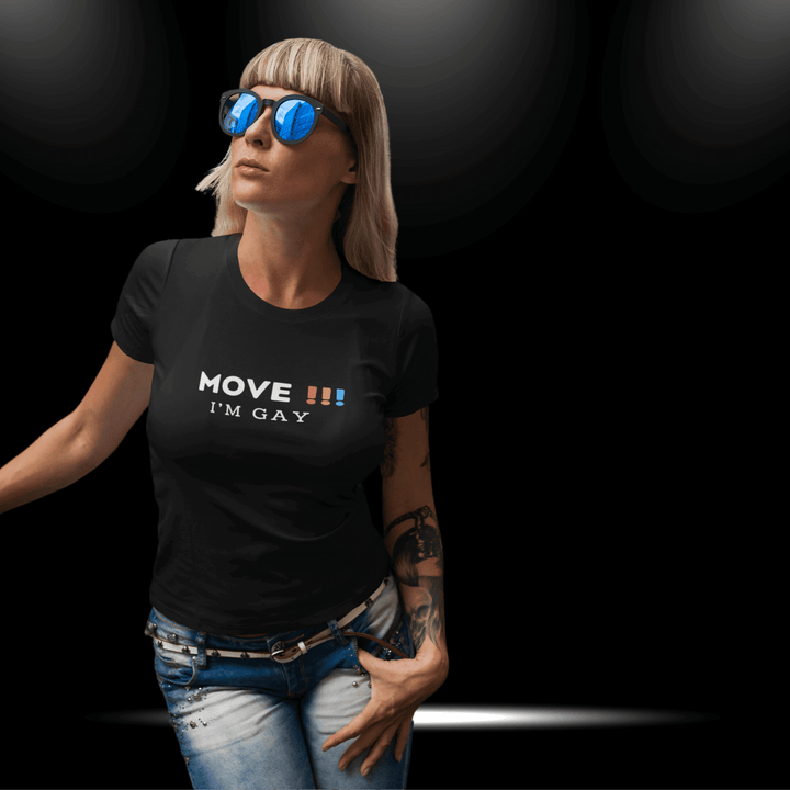 Unisex Tee - Move I'm Gay - Bite Me Now