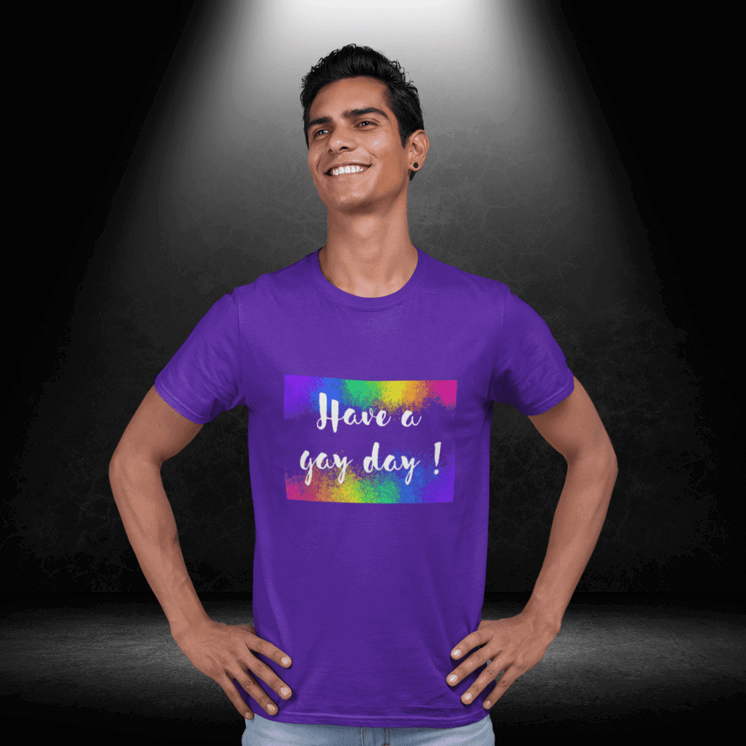 LGBTQ+ Wear it Purple Tee - Have a Gay Day - BiteMeNow