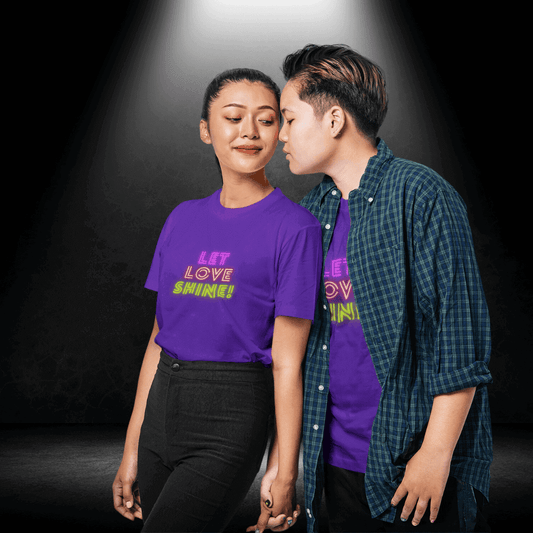 LGBTQ+ Wear it Purple Tee - Let Love Shine - BiteMeNow