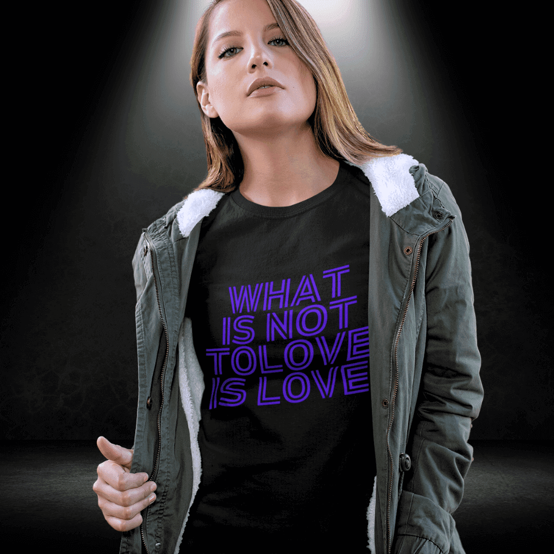 LGBTQ+ Tee - What is Not to Love (black tee) - BiteMeNow
