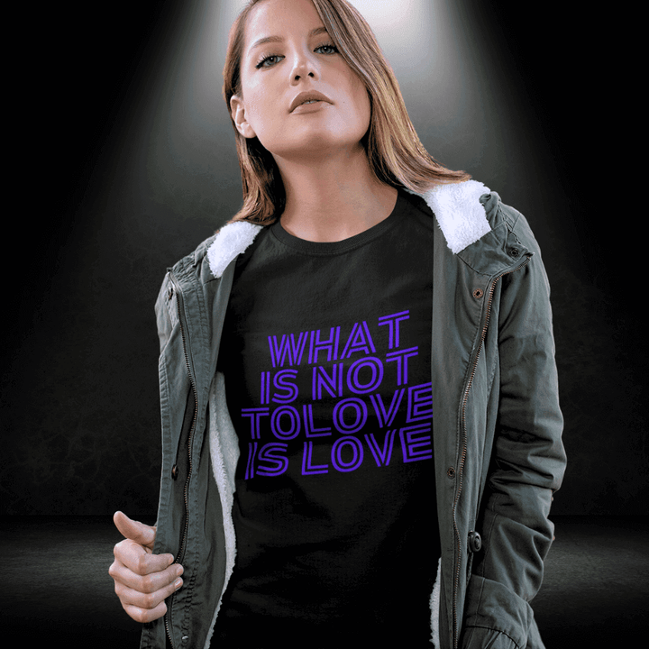 LGBTQ+ Tee - What is Not to Love (black tee) - BiteMeNow