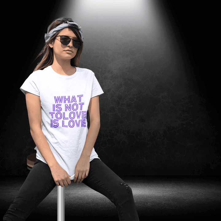 LGBTQ+ Tee - What is Not to Love (white tee) - BiteMeNow