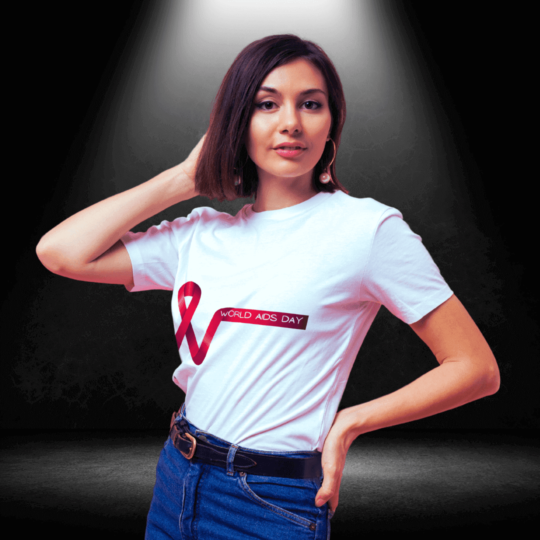 LGBTQ+ World Aids Day Tee - Red Ribbon - BiteMeNow