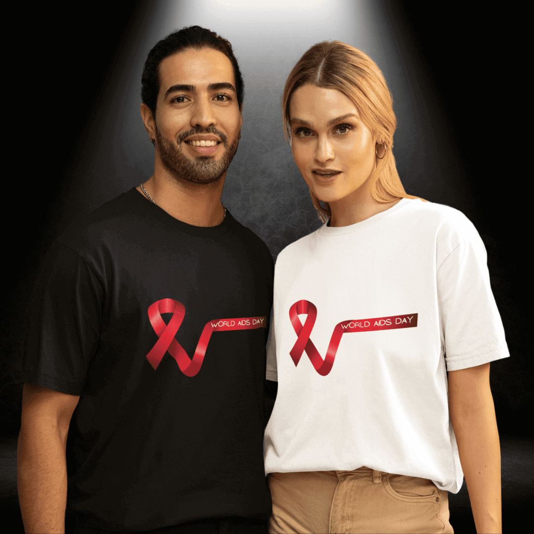 LGBTQ+ World Aids Day Tee - Red Ribbon - BiteMeNow