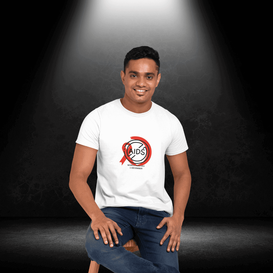 LGBTQ+ World Aids Day White Tee - BiteMeNow