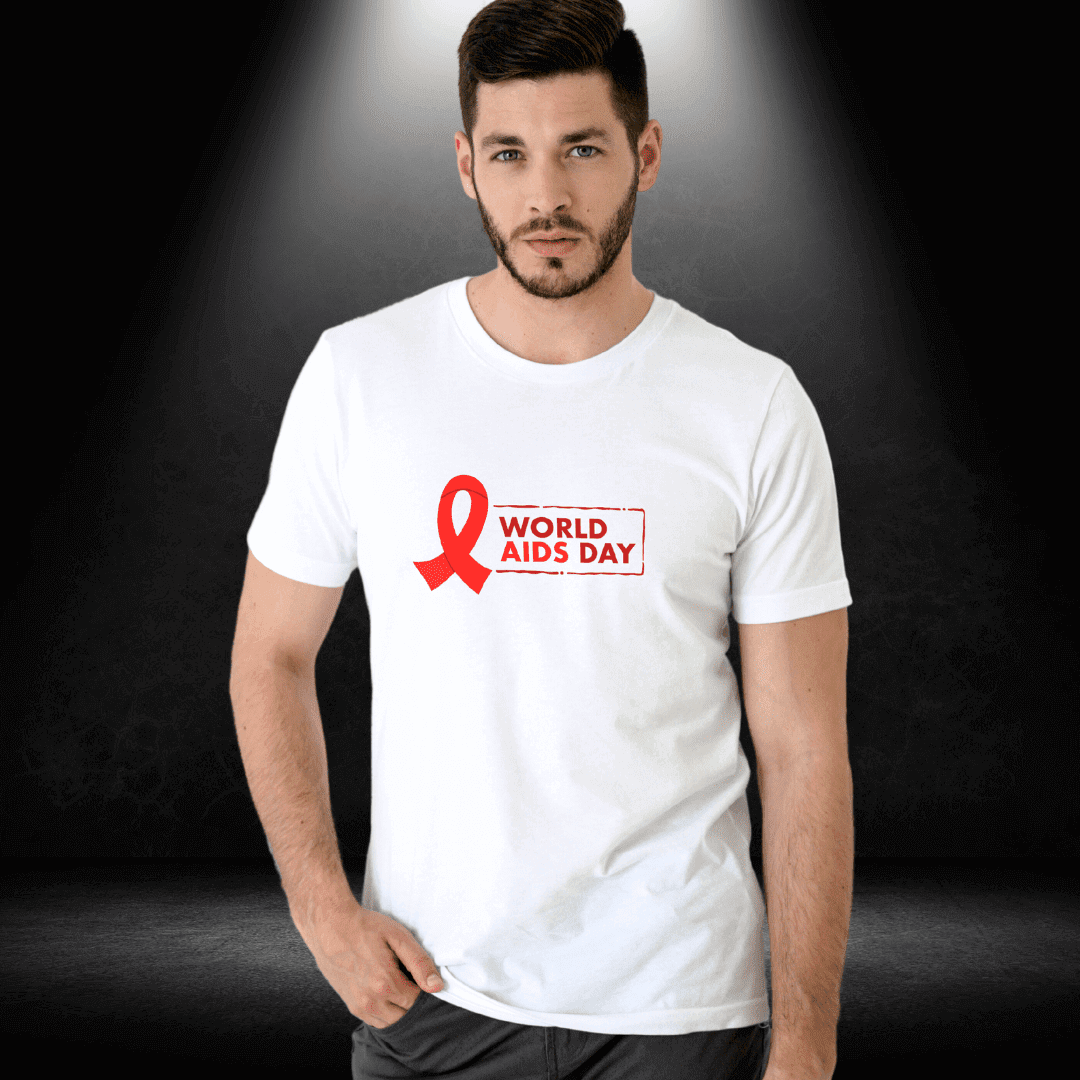 LGBTQ+ World Aids Day White Tee - BiteMeNow